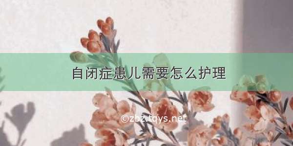 自闭症患儿需要怎么护理