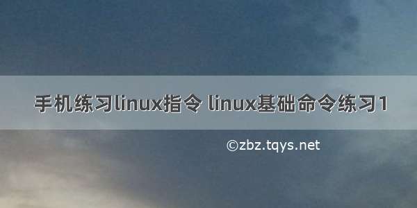 手机练习linux指令 linux基础命令练习1