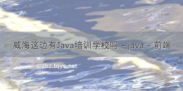 威海这边有Java培训学校吗 – java – 前端
