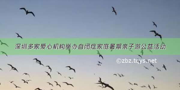 深圳多家爱心机构举办自闭症家庭暑期亲子游公益活动
