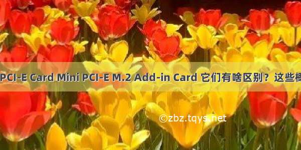 PCI PCI-X PCI-E PCI-E Card Mini PCI-E M.2 Add-in Card 它们有啥区别？这些概念你搞清楚了吗？