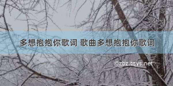 多想抱抱你歌词 歌曲多想抱抱你歌词