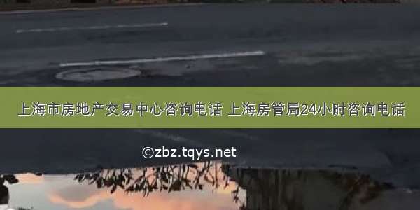 上海市房地产交易中心咨询电话 上海房管局24小时咨询电话