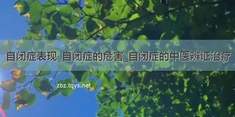 自闭症表现_自闭症的危害_自闭症的中医辨证治疗