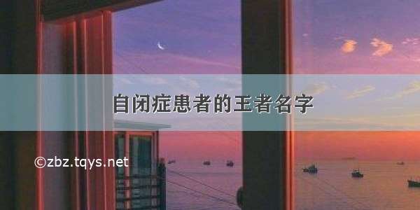 自闭症患者的王者名字