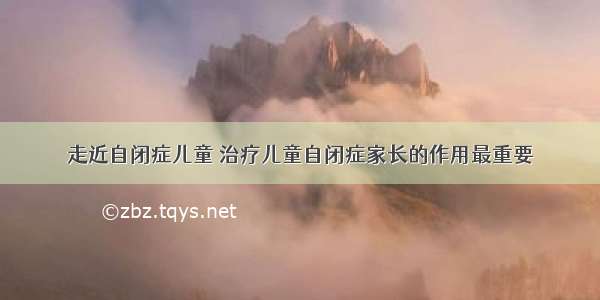 走近自闭症儿童 治疗儿童自闭症家长的作用最重要