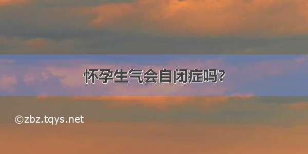 怀孕生气会自闭症吗？