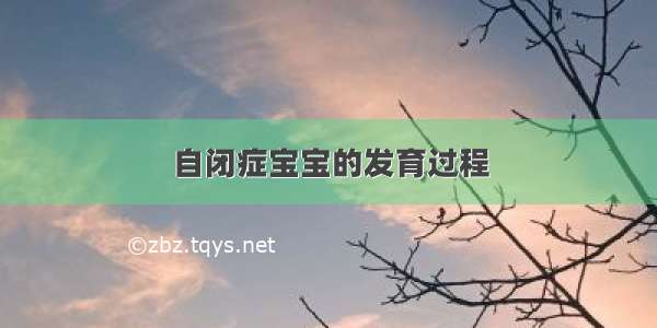 自闭症宝宝的发育过程