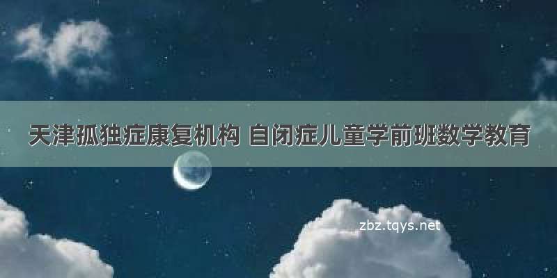 天津孤独症康复机构 自闭症儿童学前班数学教育
