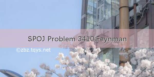 SPOJ Problem 3410:Feynman