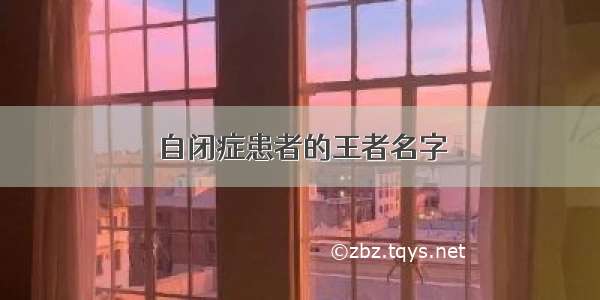 自闭症患者的王者名字