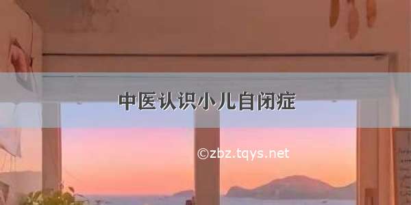 中医认识小儿自闭症