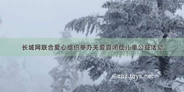 长城网联合爱心组织举办关爱自闭症儿童公益活动