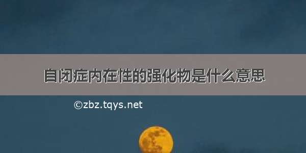 自闭症内在性的强化物是什么意思