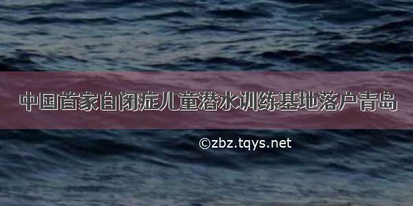 中国首家自闭症儿童潜水训练基地落户青岛