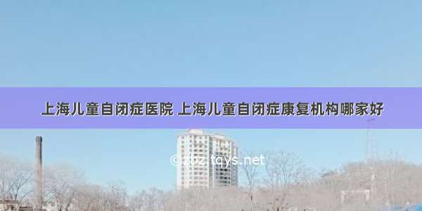 上海儿童自闭症医院 上海儿童自闭症康复机构哪家好