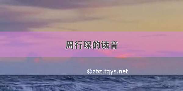 周行琛的读音