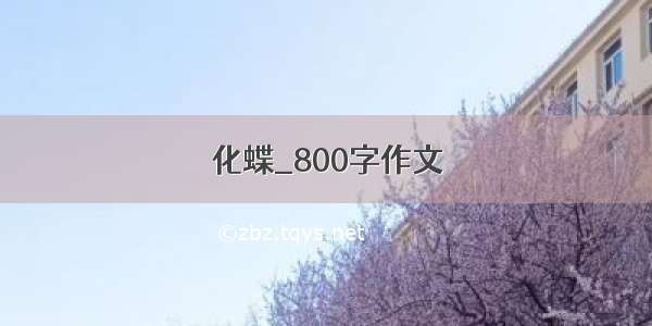 化蝶_800字作文