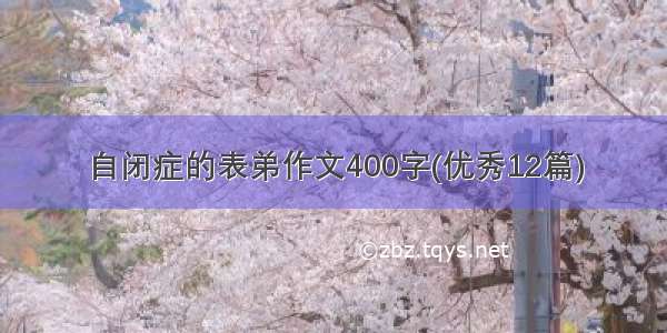 自闭症的表弟作文400字(优秀12篇)