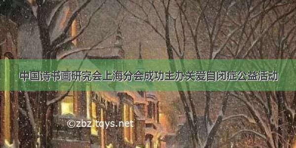 中国诗书画研究会上海分会成功主办关爱自闭症公益活动