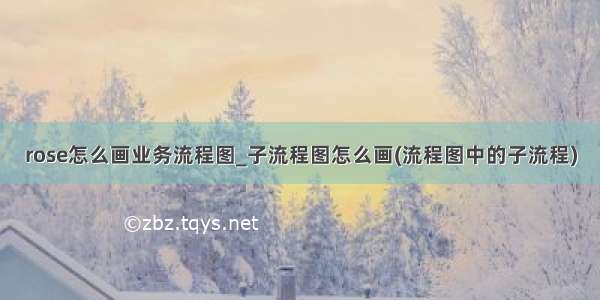 rose怎么画业务流程图_子流程图怎么画(流程图中的子流程)