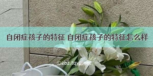 自闭症孩子的特征 自闭症孩子的特征怎么样