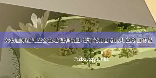 关爱自闭症儿童公益活动进校园 现场义拍自闭症儿童绘画作品