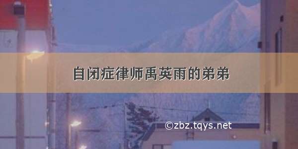 自闭症律师禹英雨的弟弟