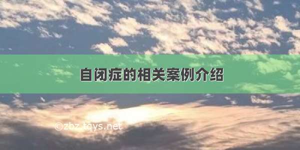 自闭症的相关案例介绍