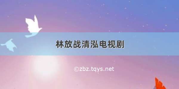 林放战清泓电视剧