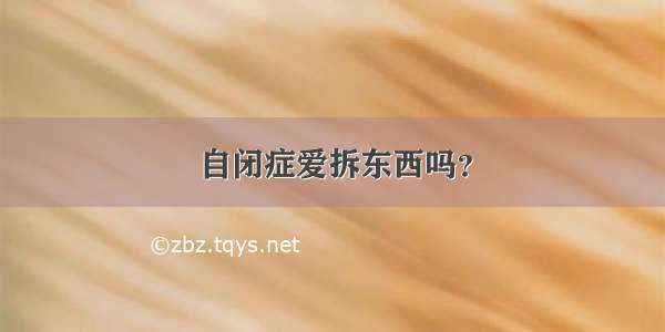 自闭症爱拆东西吗？