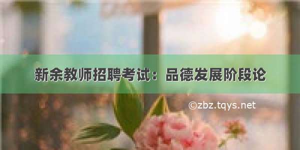 新余教师招聘考试：品德发展阶段论