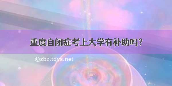 重度自闭症考上大学有补助吗？