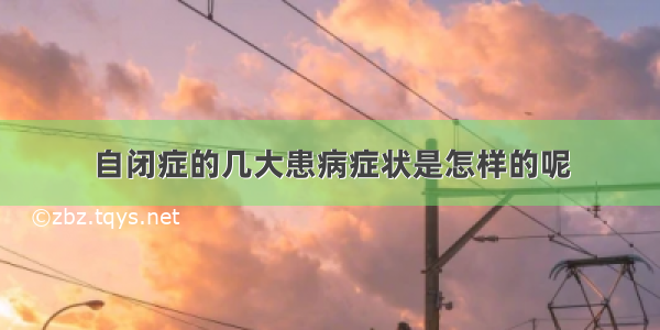 自闭症的几大患病症状是怎样的呢