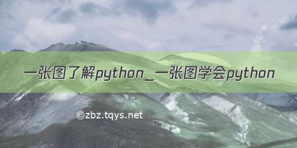 一张图了解python_一张图学会python