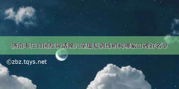 济南枣庄自闭症说话晚儿童康复训练机构哪家口碑好名单