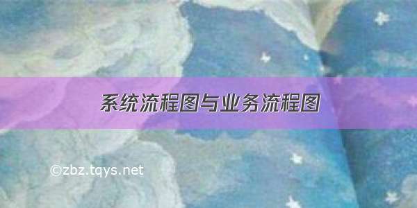 系统流程图与业务流程图