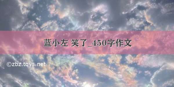 蓝小左 笑了_450字作文