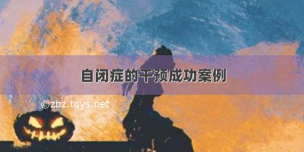 自闭症的干预成功案例