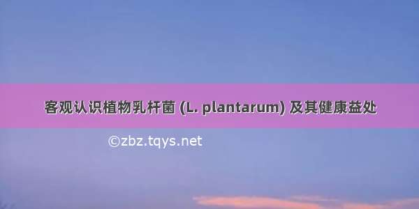 客观认识植物乳杆菌 (L. plantarum) 及其健康益处