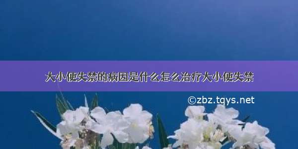 大小便失禁的病因是什么怎么治疗大小便失禁