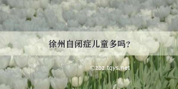 徐州自闭症儿童多吗？