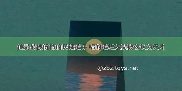 他是最被低估的民谣歌手 唱的歌烂大街被公认为天才