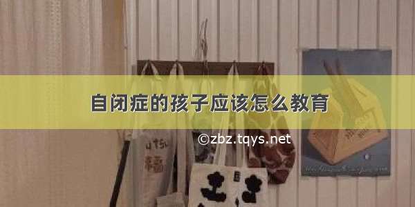 自闭症的孩子应该怎么教育