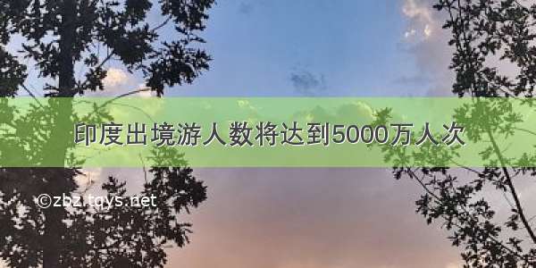 印度出境游人数将达到5000万人次