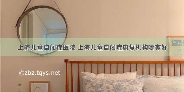 上海儿童自闭症医院 上海儿童自闭症康复机构哪家好