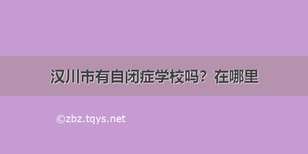 汉川市有自闭症学校吗？在哪里