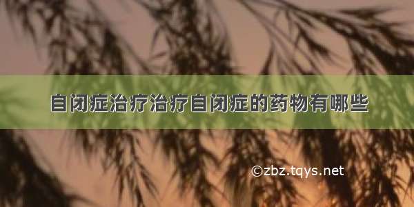 自闭症治疗治疗自闭症的药物有哪些