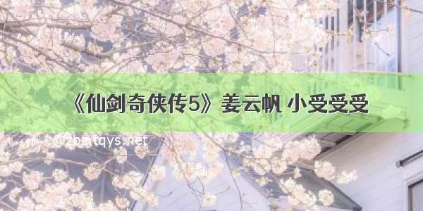 《仙剑奇侠传5》姜云帆 小受受受