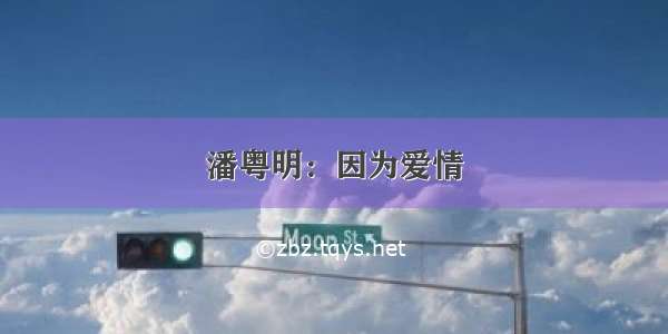 潘粤明：因为爱情